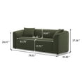 thumbnail image 2 of Cole & Rye Curved 79.53" Sofa, Olive Velvet, 2 of 13