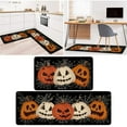 thumbnail image 2 of Popular Home Essentials, Halloween Kitchen Rugs Set Of 2 Black Pumpkin Kitchen Mats for Floor Halloween Non Slip Washable Mats Home Decor Doormat+Runner Rug, 2 of 8