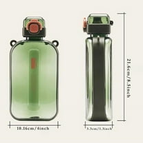 A Water Bottle Clearance! 24 Oz Flat Water Bottle Travel Flask Portable Square Water Bottle Leakproof Slim Water Bottles for Purse Travel Sports