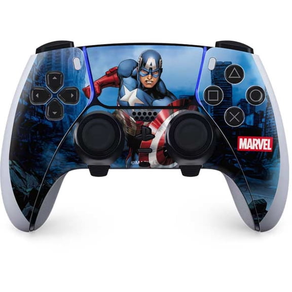 Skinit Marvel Captain America Portrait PS5 DualSense Edge Pro Controller Skin