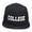Black, variant on College Embroidered Cotton Snapback Cap - Royal OSFM