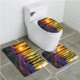 thumbnail image 1 of ABPHQTO Sol vespertino en madera Bluebell Juego de alfombras de baño de 3 piezas Alfombra de baño Alfombra de contorno y tapa de inodoro, 1 of 2