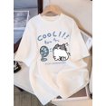 thumbnail image 1 of Y2K-Inspired Cute Cartoon Print T-Shirt for Women - Slim Fit, Short Sleeve, Crew Neck, Lightweight & Breathable Summer Top, Breathable Tshirt | Playful Design | Glossy Fabri, 1 of 4