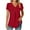 Wine, variant on Admvng Short Sleeve Shirts For Women Casual V-Neck Short Sleeve Cute Solid Summer Loose Blouses Tops S-2XL
