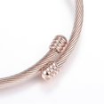 thumbnail image 3 of 316 Surgical Stainless Steel Torque Bangles Heart Rose Gold 2-1/4 inch(57mm), 3 of 3
