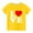 Yellow, variant on Kayannuo T Shirts for Girls Short Sleeve Graphic Tees Boys Valentine's Day Toddler Kids Boys Girls Fashion Cute Solid Color Round Neck Valentine's Day Heart Print Short Sleeve Top 5 Years