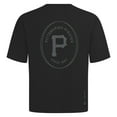 thumbnail image 3 of Men's Levelwear Black Pittsburgh Pirates Register Oversized Luxe Signature Knit T-Shirt, 3 of 3