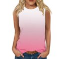 thumbnail image 1 of Snorda Blouses Sans Manches Mode Imprimée Confortable Respirant Col en V pour Femmes Grande Taille Tank Tops S-4TG, 1 of 4