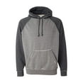 thumbnail image 2 of J-America Adult Vintage Heather Hooded Fleece Sweatshirt, Smoke/Charcoal, 2XL, 2 of 3