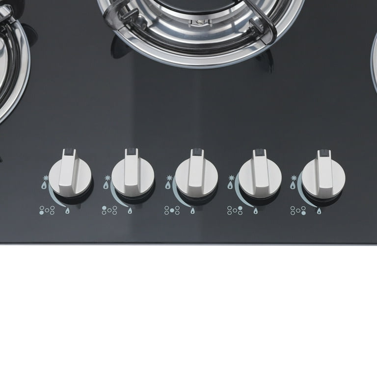 HOOVER Built-In Hob 90 x 60 cm 5 Gas Burners In Black Glass Color  HGV95SMWCGB