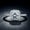 Silver, variant on Renee Halo Engagement Ring Cz Women Gold Plated Ginger Lyne Collection