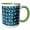 Green/White, variant on 3drose, Pretty Image of Sparkle Rainbows, Clouds, and Rain Pattern, 11oz Two-tone Yellow Mug