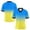 A-Yellow30, variant on JAJAHO Mens Active Quick Dry V Neck T Shirt Casual Gradient Print Breathable Mesh Raglan Short Sleeve Athletic Running Gym Tees Comfy Tops