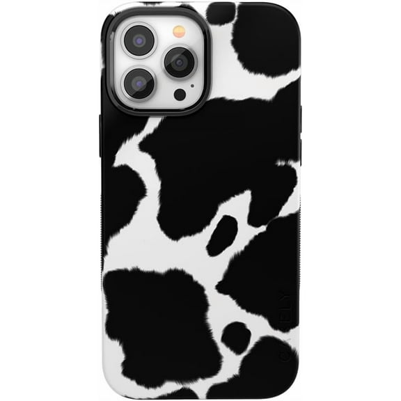 Casely iPhone 14 Pro Max Case | Current Mood | Cow Print | Compatible with MagSafe