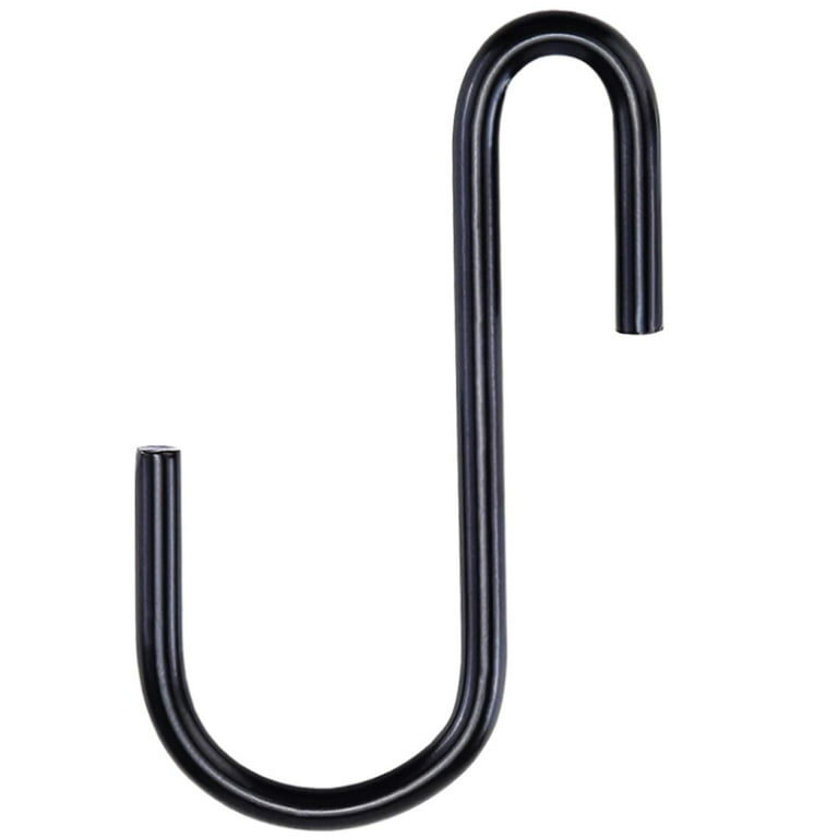 Lishuaiier 1PCS 2.14 Inch S Hooks Heavy Duty Stainless steel Hooks Hanging  Hooks for Spoons, Pans, Kitchen Utensils, Clothes Bags, Towels, Plants,  Black 