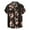 Black, variant on Mens Vintage Floral Print Hawaiian Shirts Retro Style Short Sleeve Button Up Tops Lightweight Loose Fit Beach Tshirt