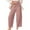 Pink, variant on Htigea Women Summer Capri Pants Trousers Pants Drawstring Waist Wide Leg Casual Loose Fit Dressy Pants Today Sales Green S