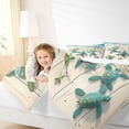 thumbnail image 3 of Manfei 3D Turtle Starfish Twin Comforter Sets for Kids Boys and Girls, Coastal Print Bedding Set, Reversible 2 Pieces, 1 Comforter and 1 Pillowcase, 3 of 6