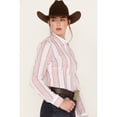 thumbnail image 2 of Wrangler Women's Striped Long Sleeve Western Pearl Snap Shirt Pink Large  US, 2 of 4
