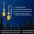 thumbnail image 2 of Gem Stone King 14K Yellow Gold Yellow Citrine and Lab Grown Diamond Earrings for Women | 1.03 Cttw | Gemstone November Birthstone | Oval 6X4MM, 2 of 6