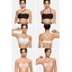 thumbnail image 4 of Sujetador acolchado inalámbrico sin tirantes Bra Vertvie para mujer, color piel, 4 of 7