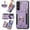 Purple, variant on Dteck for Samsung Galaxy S25 Plus Case Wallet with Card Holder, RFID Blocking PU Leather Protective Case with Ring Holder Stand Wrist Strap for Samsung Galaxy S25+ 6.7 Inch 2025,Black