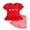 A03-Red, variant on Xyant Toddler Girl Summer Clothes Short Sleeve Dress Tops Shorts Smocked Cute Infant Outfit Sets (Pink,2-3 Years)