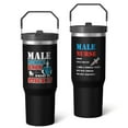 thumbnail image 2 of 1pc Male nurse 30oz Tumbler with Straw & Handle - Insulated Stainless Steel Cup | Holiday Gift for Man Women (Christmas, Valentine's, Birthday), 2 of 7