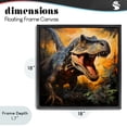 thumbnail image 4 of Stupell Industries Bohemian Angry Dinosaur Roaring Black Floating Frame Canvas Art, 18 x 18, by Creative Studio, 4 of 8