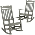 thumbnail image 3 of Emma + Oliver 2 Pack All-Weather Rocking Chair in Gray Faux Wood - Patio and Yard Furniture, 3 of 15