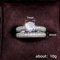 thumbnail image 2 of K-KED Gorgeous Cubic Zircon 925 Silver Plated Rings Women Wedding Delicate Jewelry Gift Sz 6-10-9, 2 of 6