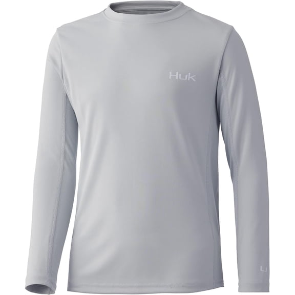HUK Youth Icon X Sleeve Oyster, Youth Large Long Sleeve Shirt