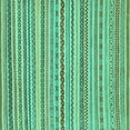 thumbnail image 1 of Ahgly Company Indoor Square Abstract Turquoise Blue Modern Area Rugs, 7' Square, 1 of 4