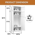 thumbnail image 3 of Polup 86" H Adult Steel Wardrobe Closet, Modern Sturdy White Armoire Cabinet with Hanging Rod & Shelves for Adult Bedroom, 3 of 10