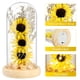 thumbnail image 4 of Girasoles encantados de OSALADI con luces de hadas en cúpula de cristal para decoración de interiores, festivales y fiestas (amarillo), 4 of 7