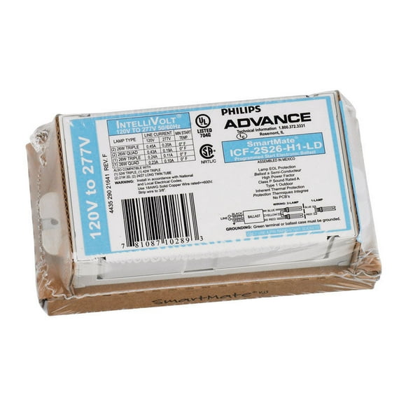 Balasto Philips Advance ICF2S26H1LDK 26 W 120 V para 2 CFL