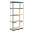 thumbnail image 2 of Global Industrial B2297558 Heavy Duty Shelving with 5 Shelves & Wood Deck - Gray - 48 x 24 x 84 in., 2 of 3