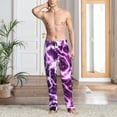 thumbnail image 6 of Lsque Blue Lightning Print Men's Pajama Pants, Lounge Pant - Comfortable Home Wear,Elastic Waistband, Stylish Design-Medium, 6 of 9