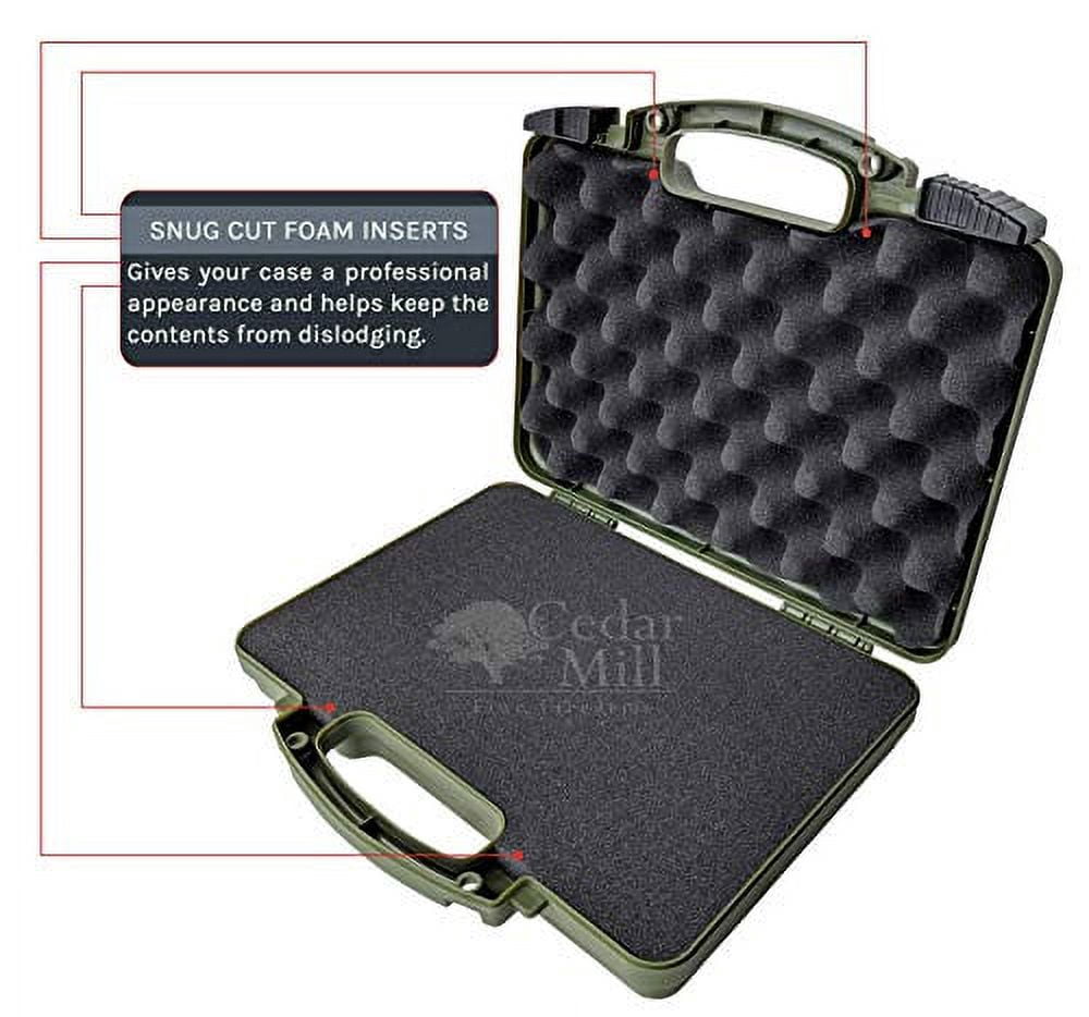 Premium Pick & Pluck Hard Pistol Case - 12” x 8” | GREEN