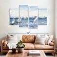 thumbnail image 2 of Elephant Stock Blue Water Adventure I Wall Art - Horizontal Multi Panel Canvas - Living Room Wall Decor - Nautical Multi Panel - Blue And White Decor By Patricia Pinto - 68" x 42", 2 of 8