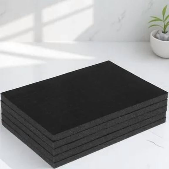 Mobestech 5Pcs Black Sponge Earring Insert Tray Jewelry Box Display Mat Durable and Stackable