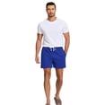 thumbnail image 3 of Pinspark 5.5 Inch Mens Pajama Shorts Sleep Cotton Lounge PJ Lightweight Elastic Waist Drawstring Nightwear Bottom with Pockets, 3 of 6