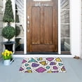 thumbnail image 5 of Yayeee Doormat for Indoor Entrance 32" x 20" Non Slippery Floor Rug, Purple Retro Pattern, 5 of 8