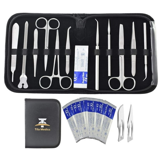Kit de disección Tila 22 piezas para estudiantes de medicina y veterinaria