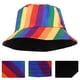 thumbnail image 5 of Sombrero de cubo arcoíris, sombrero para el sol, sombrero para el sol, decoración para fiesta en la playa, sombrero de cubo colorido, 5 of 5