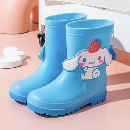 

New Hello Kitty Cinnamoroll Anime Kawaii Sanrio Children Rain Boots Cute Kuromi Cartoon School Waterproof Shoes Gifts for Kids