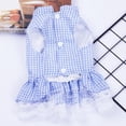 thumbnail image 4 of FNNMNNR Summer Dog Dresses Girl Puppy Cat Plaid Princess Dress Party Birthday Pet Vest Clothes for Small Medium Dogs, 4 of 8