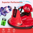 thumbnail image 4 of Honeyjoy Auto Tamponneuse 12V pour Enfants et Tout-Petits, Voiture Électrique à Chevaucher avec Rotation à 360° Rouge, 4 of 10