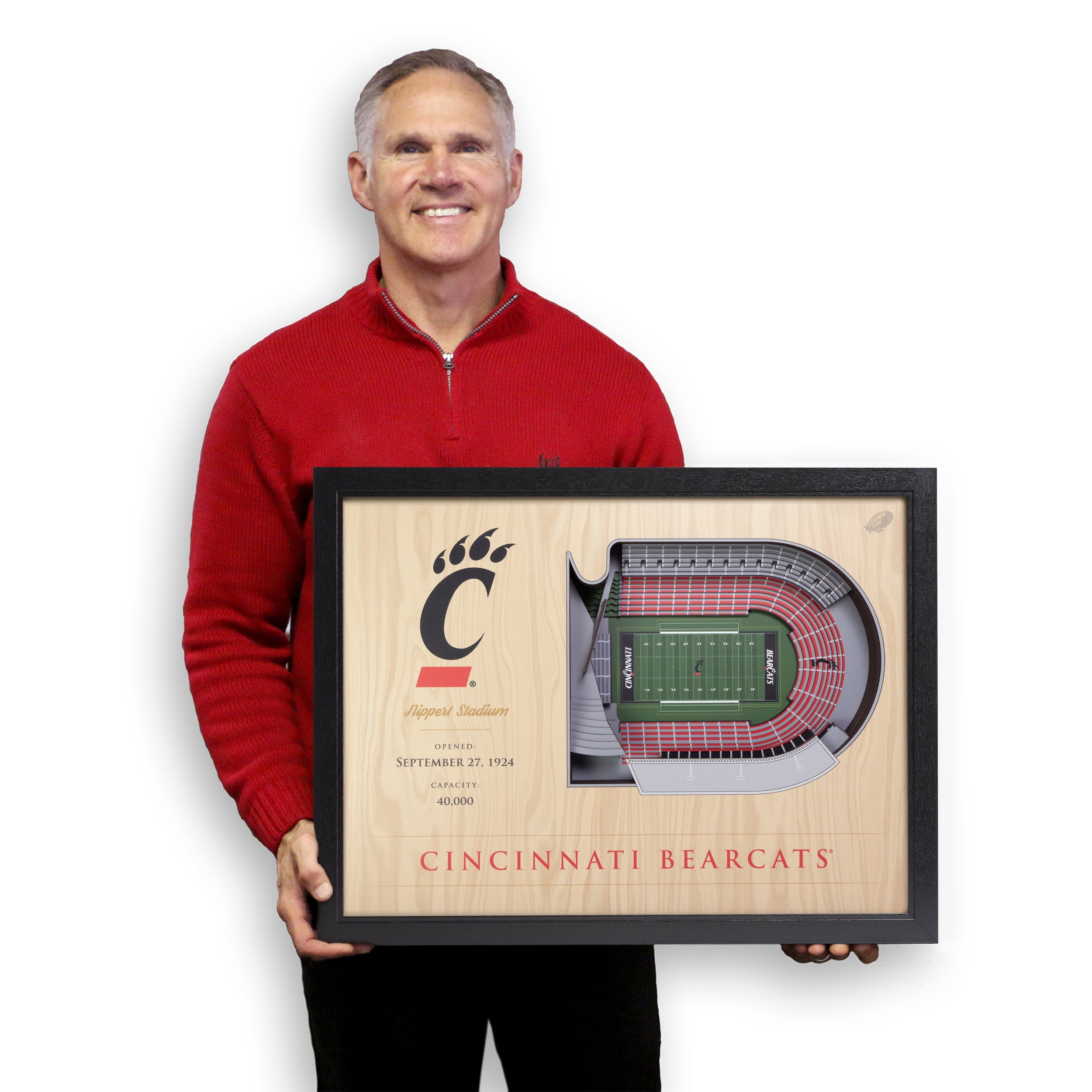 YouTheFan NCAA Cincinnati Bearcats FB 25-Layer Stadiumview Wall Art