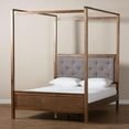 thumbnail image 6 of Baxton Studio Walnut Brown Finished Wood King Size Platform Canopy Bed, 6 of 15